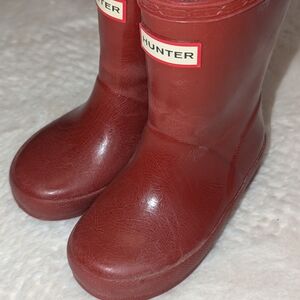 Hunter Kids Red Rain Boots